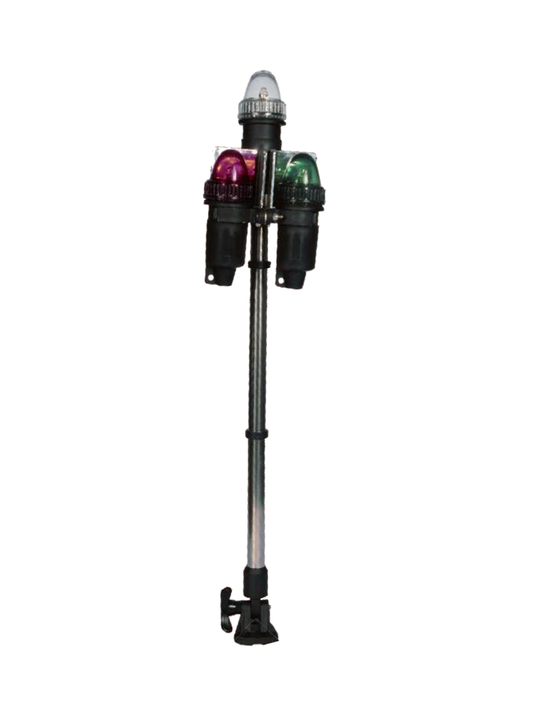 Φανός τρίφωτος με ιστό inox – AISI316- 60cm - compomare marine chandlers